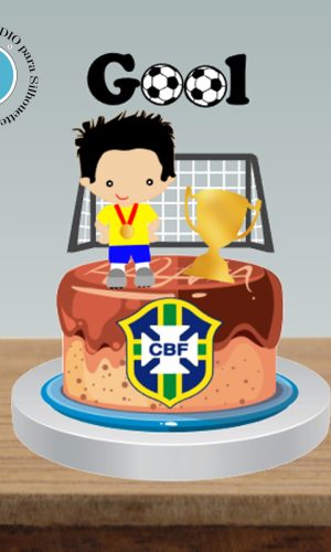 TOPO DE BOLO FUTEBOL BRASIL - ARQUIVO DIGITAL