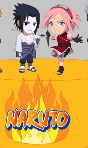 Topo Naruto e Amigos Cute + 4 Arquivos a Sua Escolha