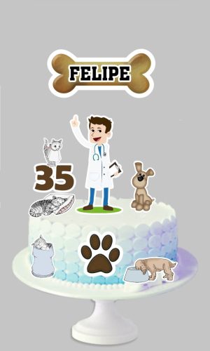 Topo Para Bolo Veterinário