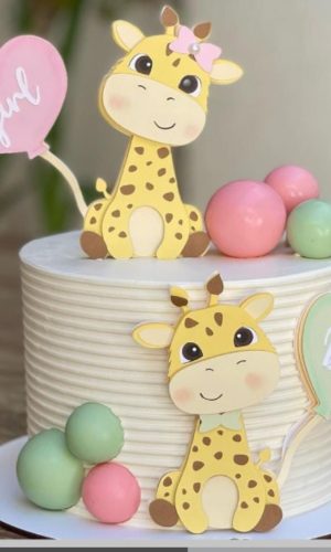 Topo Revelaçao Girafinha Cute + Arquivos a Sua Escolha