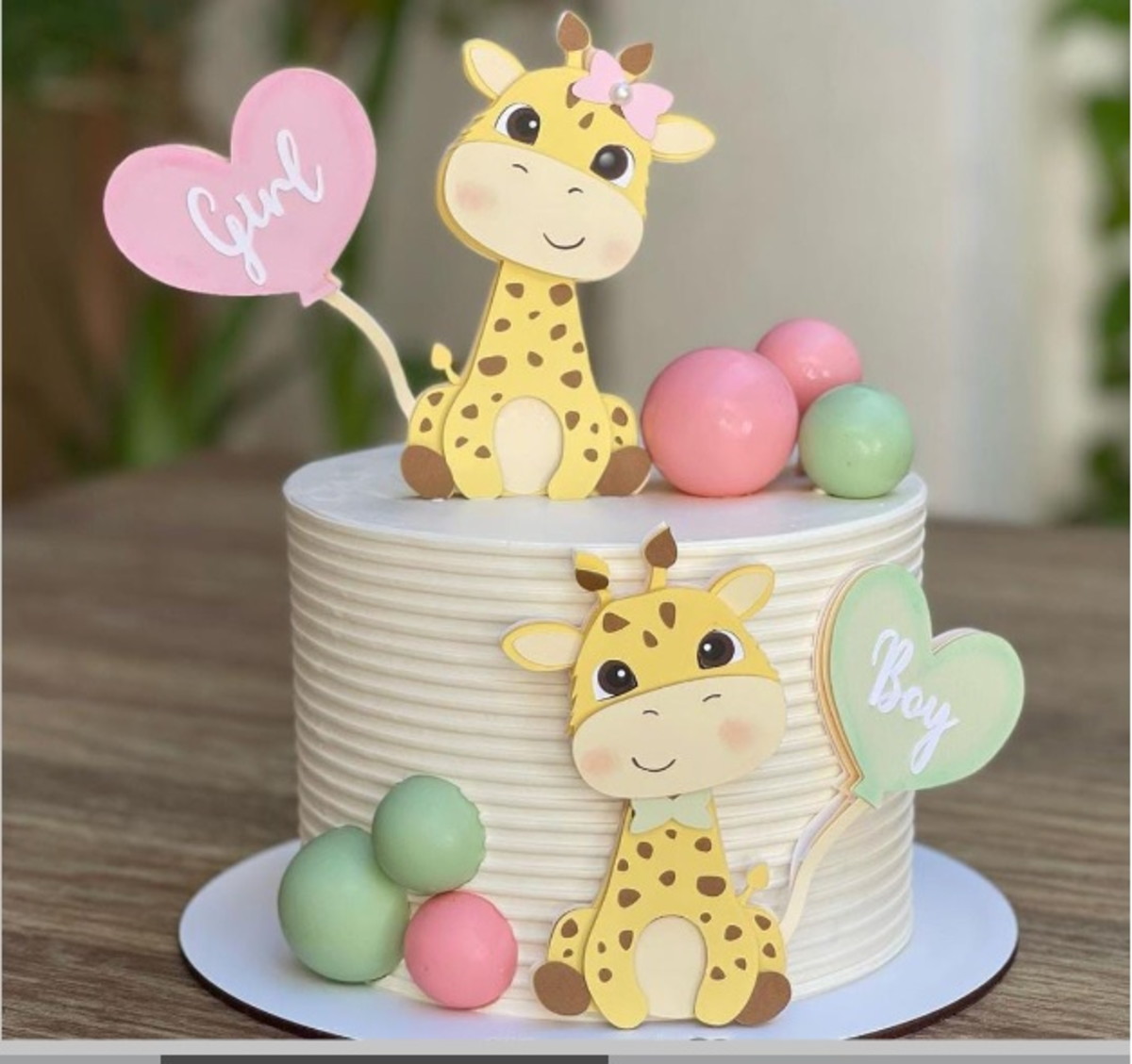 Topo Revelaçao Girafinha Cute + Arquivos a Sua Escolha