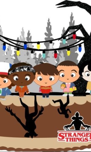 Topo Stranger Things Cute + 4 Arquivos a Sua Escolha
