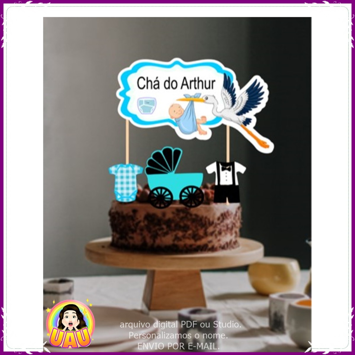 Topper de Bolo Safari -arquivo de Corte em pdf - Imagem 4
