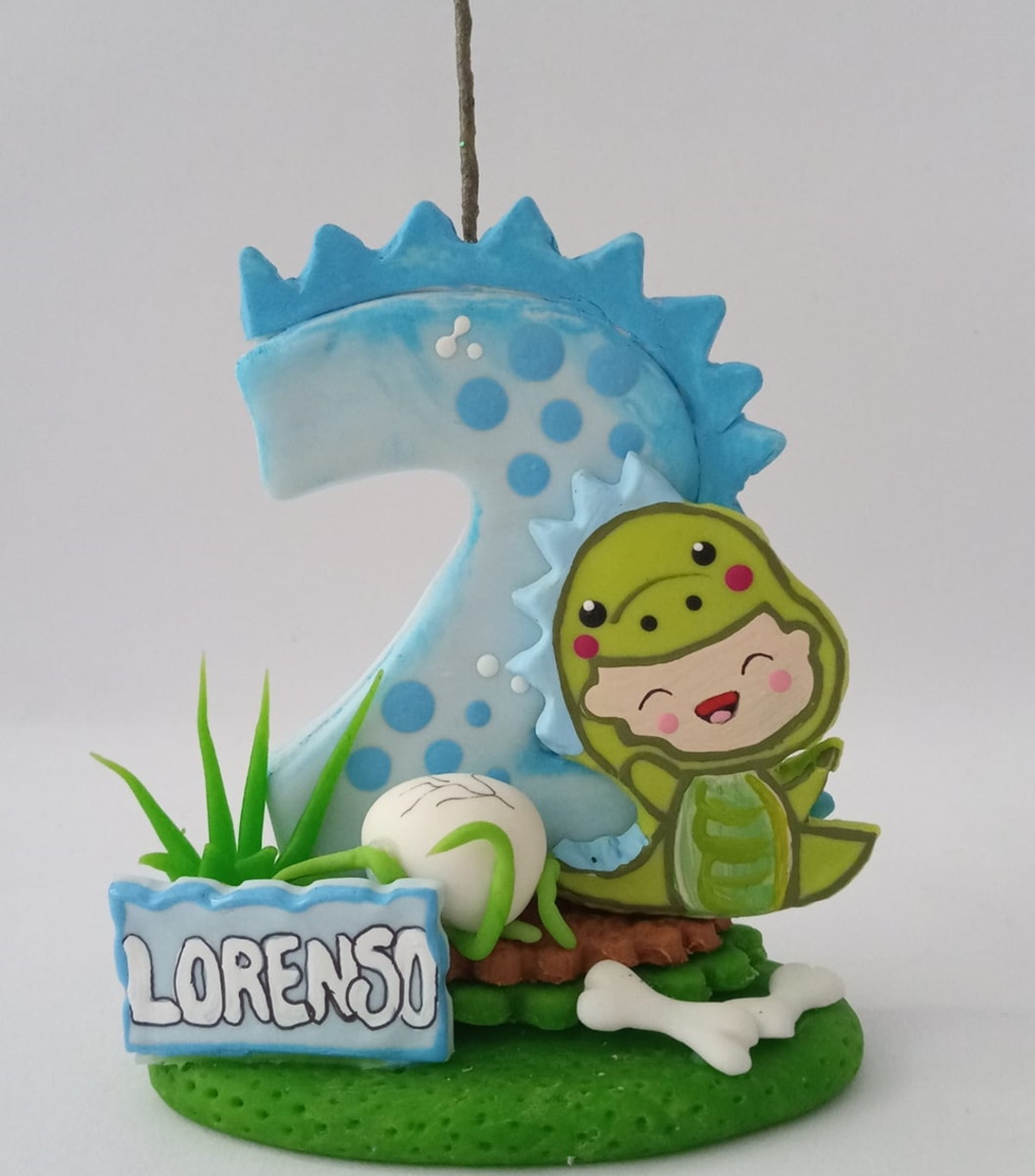 Vela Topo de Bolo Dinossauro Baby - Imagem 4