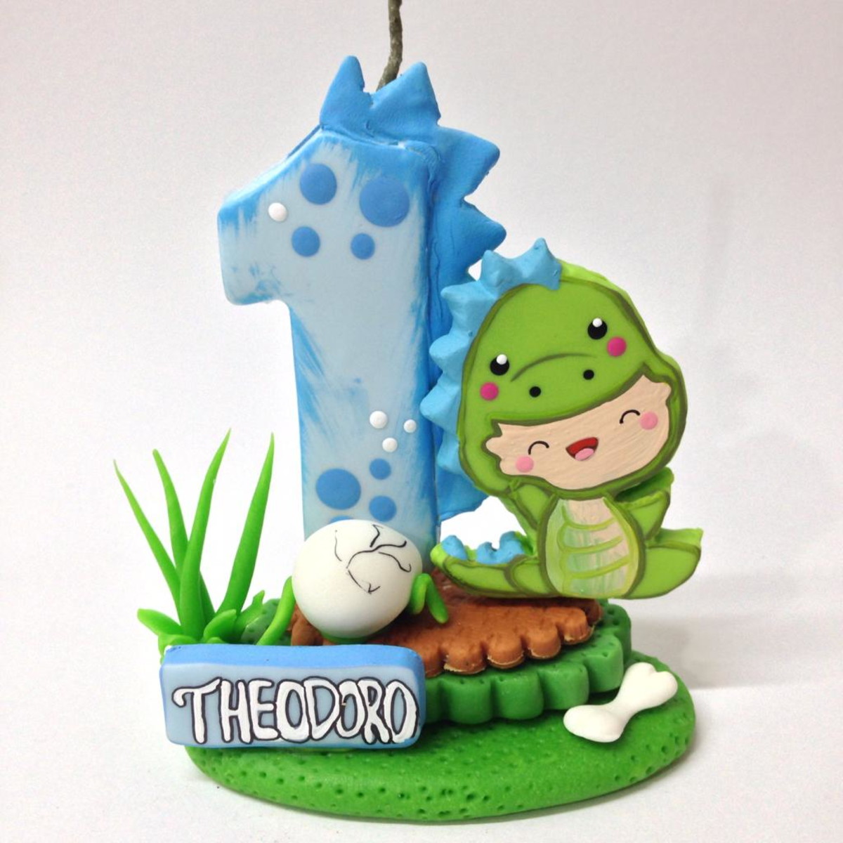 Vela Topo de Bolo Dinossauro Baby - Imagem 2