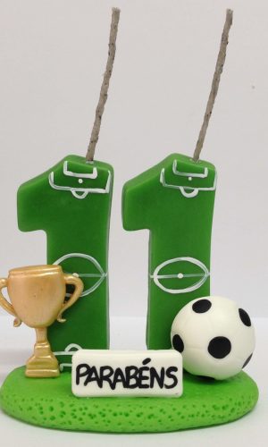 Vela Topo de Bolo Futebol
