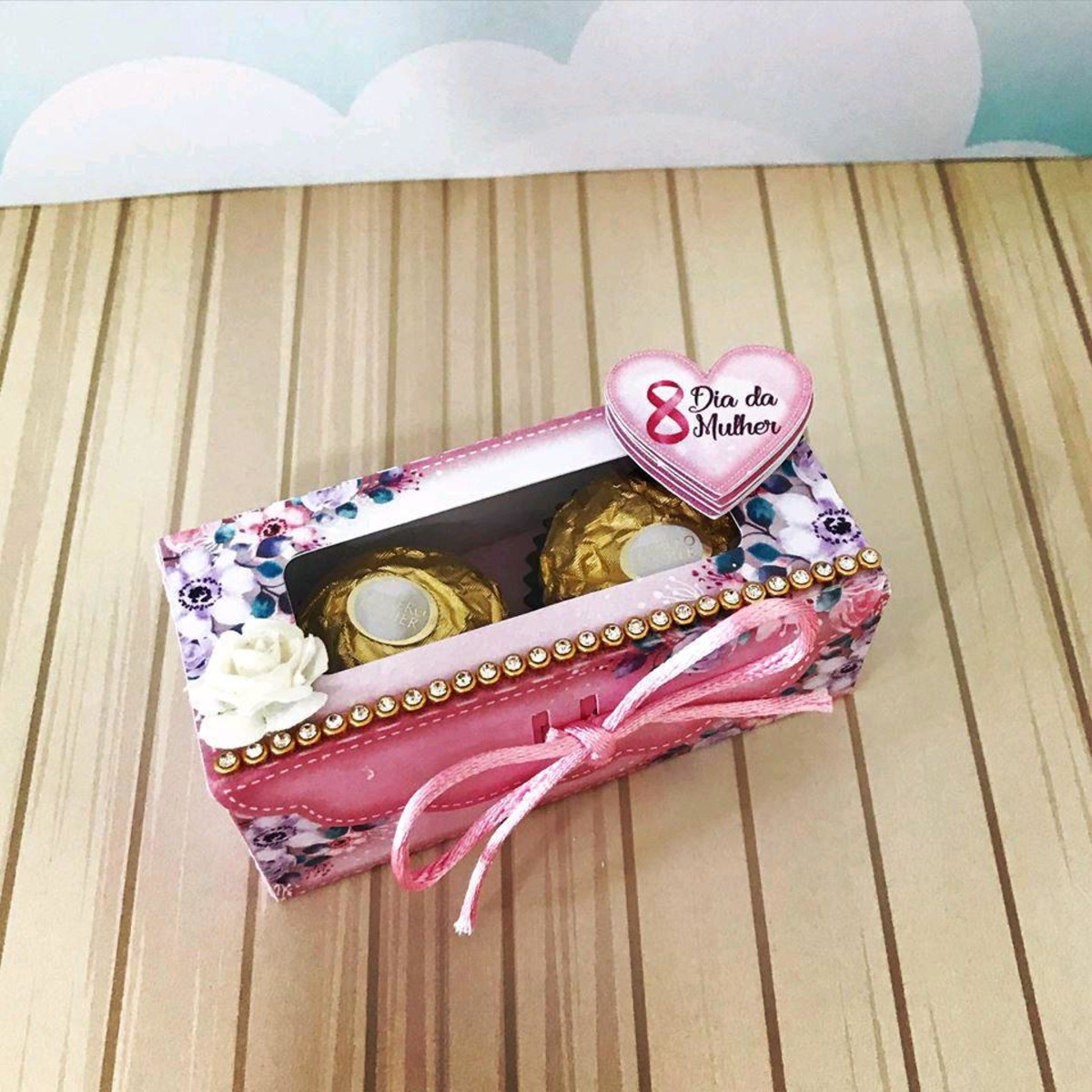 ARQUIVO CAIXA 2 DOCES FERRERO ROCHER DIA DA MULHER #4006