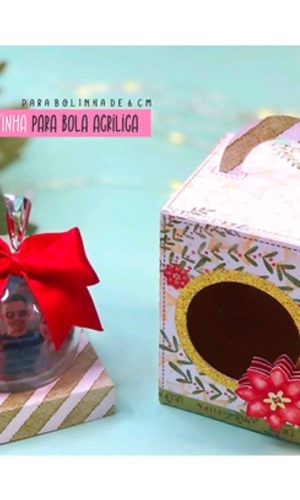 ARQUIVO CAIXA BOLINHA DE ACRILICO 6cm JÁ É NATAL #11300l