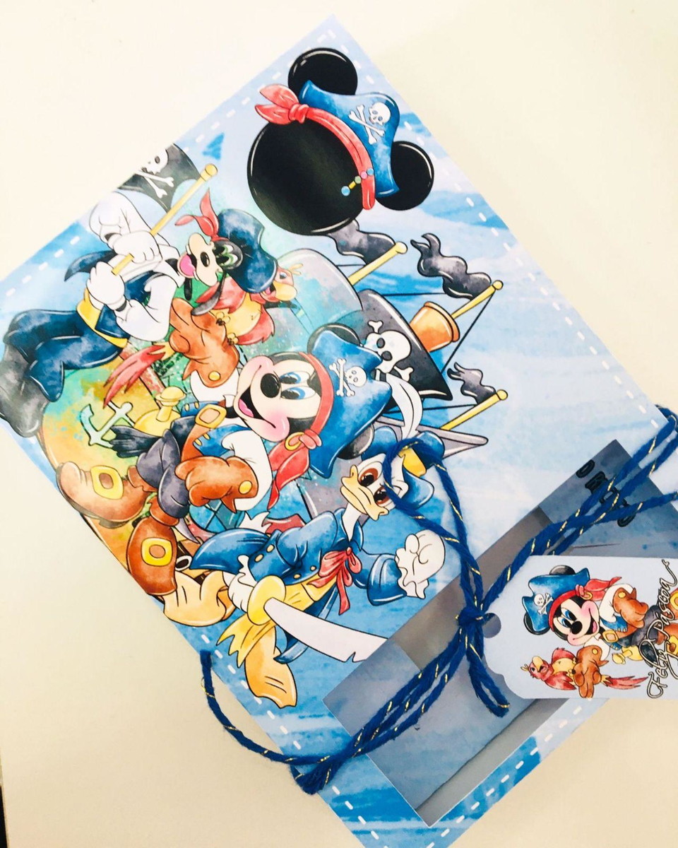 ARQUIVO CAIXA CONFEITEIRO PASCOA MICKEY PIRATA #13631
