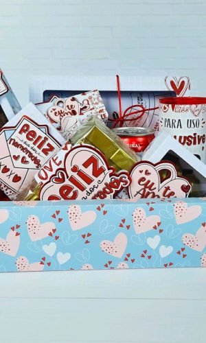 ARQUIVO CAIXA DIA DOS NAMORADOS CESTA DE DOCES E JOGO #5627