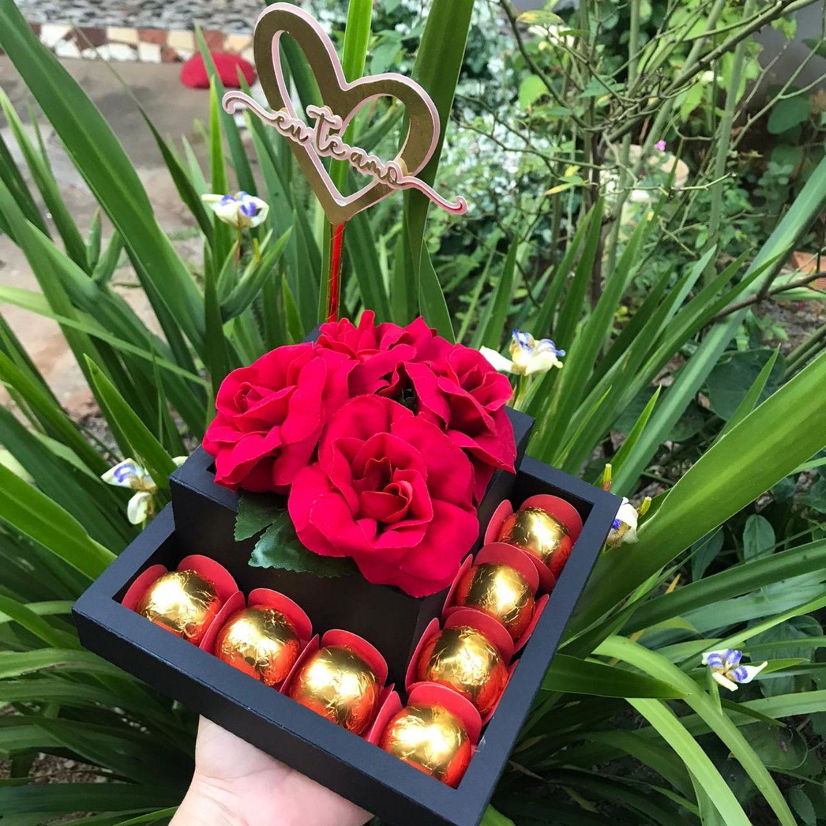 ARQUIVO CAIXA FLORES, DOCES E TOPO DIA DOS NAMORADOS #14094