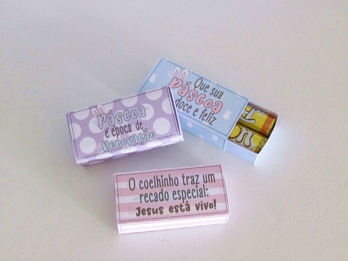 ARQUIVO CAIXA PARA 2 BATONS BRINDES CLIENTE PASCOA #13861