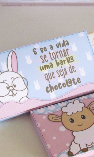 ARQUIVO CAIXA PARA BARRA 90g BRINDES CLIENTE PASCOA #13855