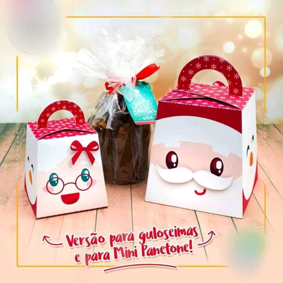 ARQUIVO CAIXA PARA GULOSEIMAS E MINI PANETONE STUDIO #11296