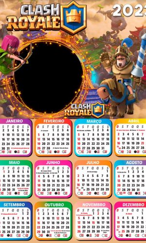 Arquivo Calendário Infantil Tema Clash Royale 2023 #15630