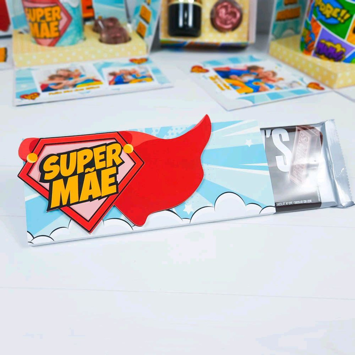 ARQUIVO CAPA SUPER MÃE BARRA DE CHOCOLATE DIA DAS MÃES #5111 - Imagem 2