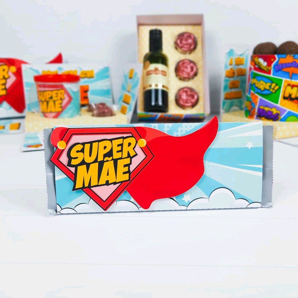 ARQUIVO CAPA SUPER MÃE BARRA DE CHOCOLATE DIA DAS MÃES #5111 - Imagem 3