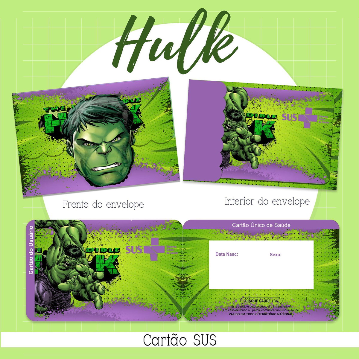 ARQUIVO CARTÃO DO SUS HULK #9502