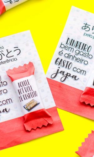 Arquivo Cartão e Balinhas Comida Japonesa #11123