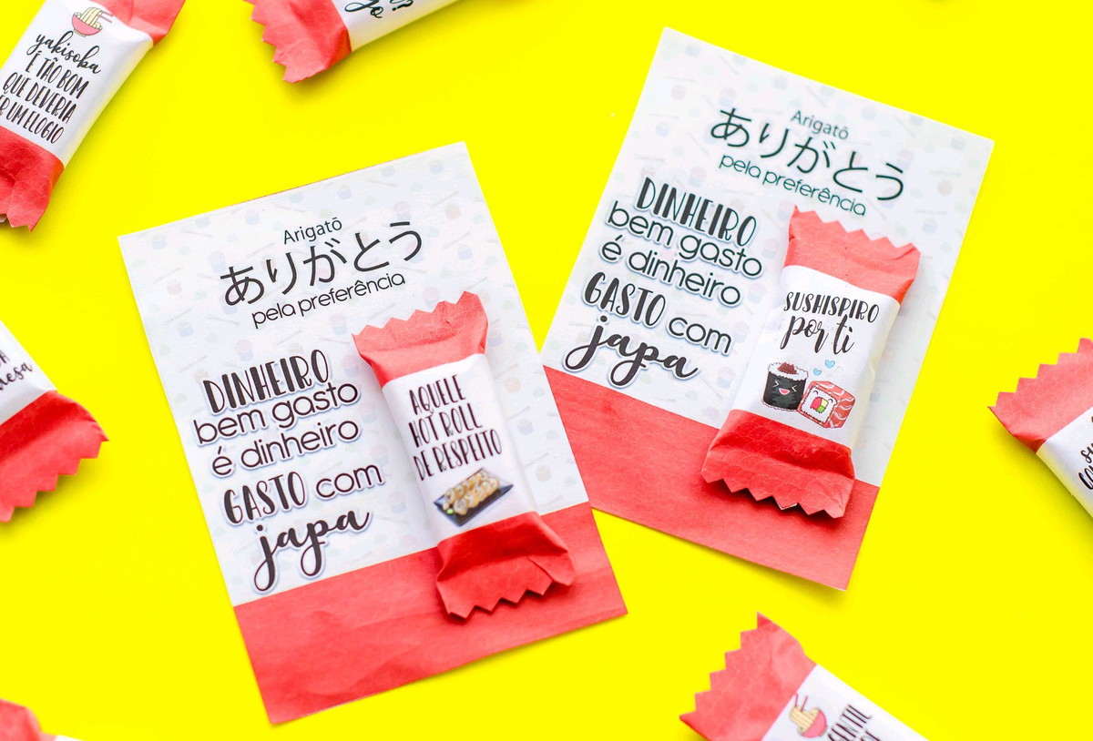 Arquivo Cartão e Balinhas Comida Japonesa #11123