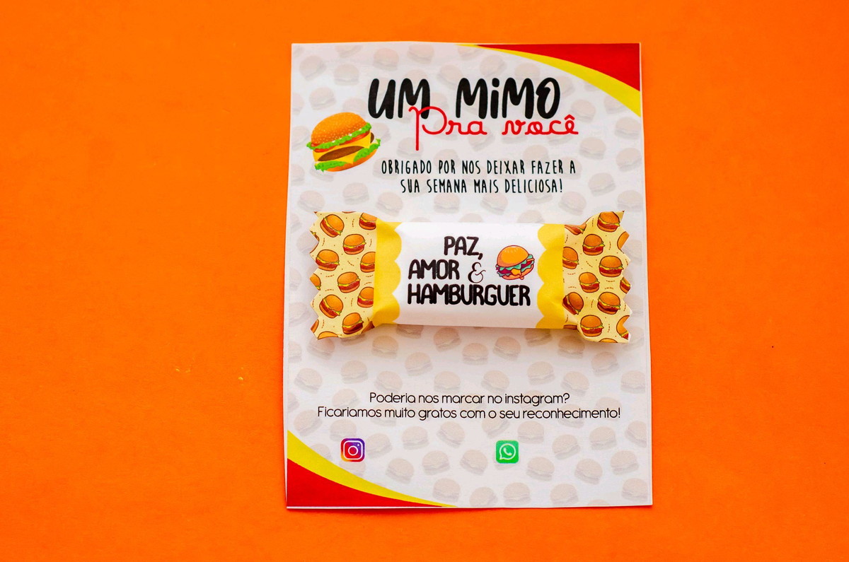 Arquivo Cartão E Balinhas Hamburguer #11161