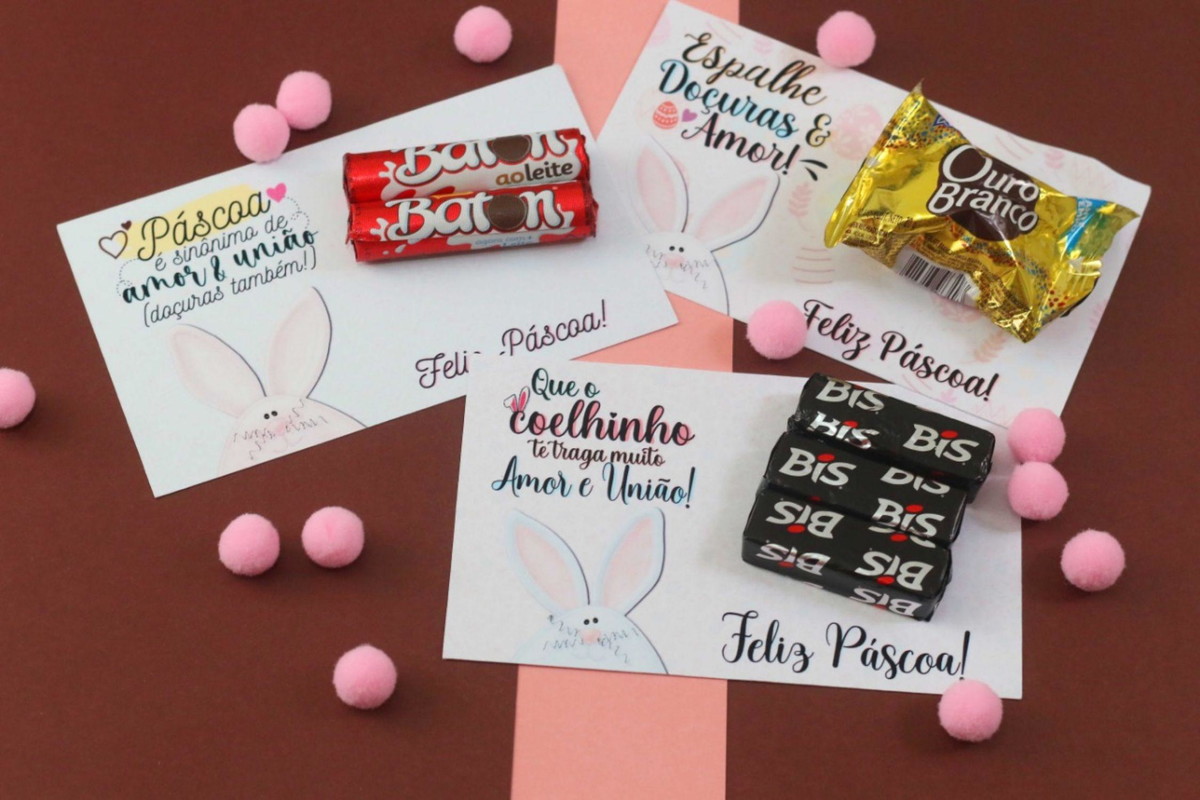 Arquivo Cartão para Chocolate de Pascoa #13790 - Imagem 2