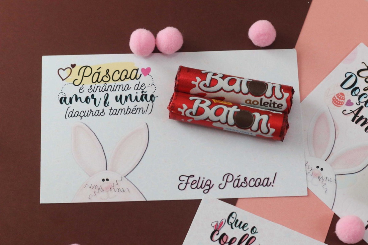 Arquivo Cartão para Chocolate de Pascoa #13790 - Imagem 4