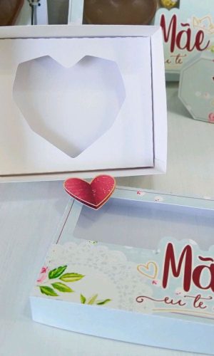 Arquivo Corte Caixa Coração Lapidado Dia das Mães #5025