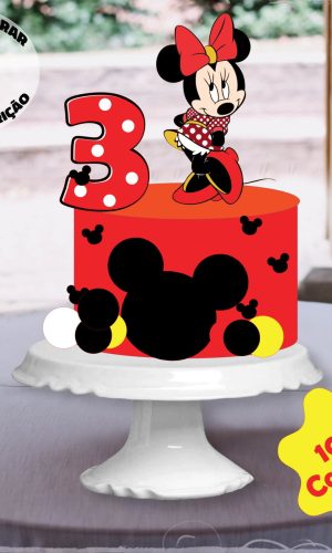 Arquivo Corte Camadas Topo Bolo Minnie
