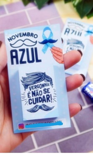 Arquivo Corte Card Porta Bis Novembro Azul #15410