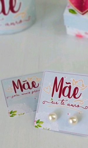 ARQUIVO CORTE CARTÃO BRINCO DE PÉROLA DIA DAS MÃES #5020