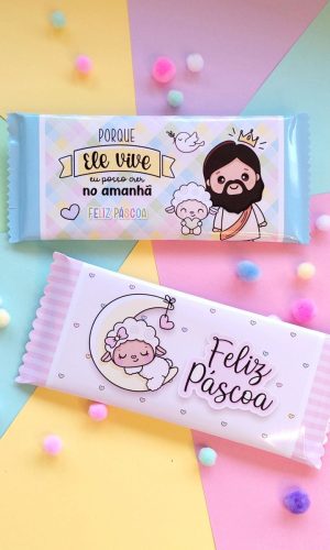 Arquivo Corte Embalagem p/ Barra 90g Pascoa Religiosa #13778