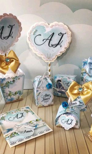 ARQUIVO CORTE KIT CASAMENTO/NOIVADO AZUL (#7090) PDF STUDIO