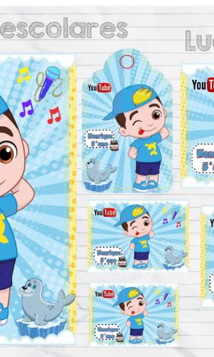 Arquivo Corte Kit Etiqueta Escolar Lucas Neto #15731