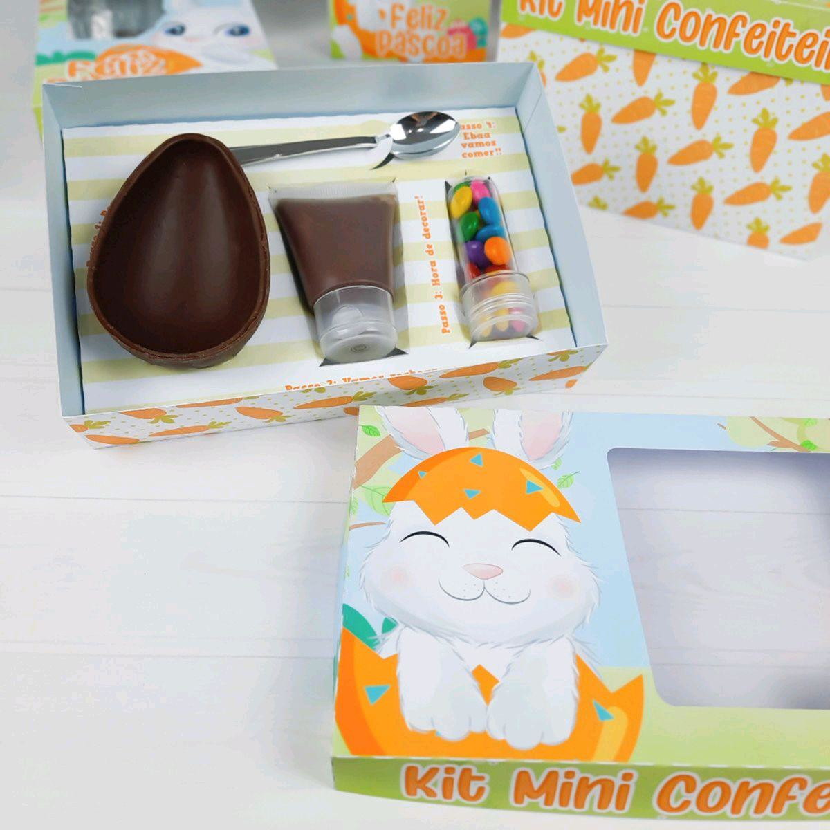 ARQUIVO CORTE PASCOA CAIXA MINI CONFEITEIRO COELHINHO #3363 - Imagem 2
