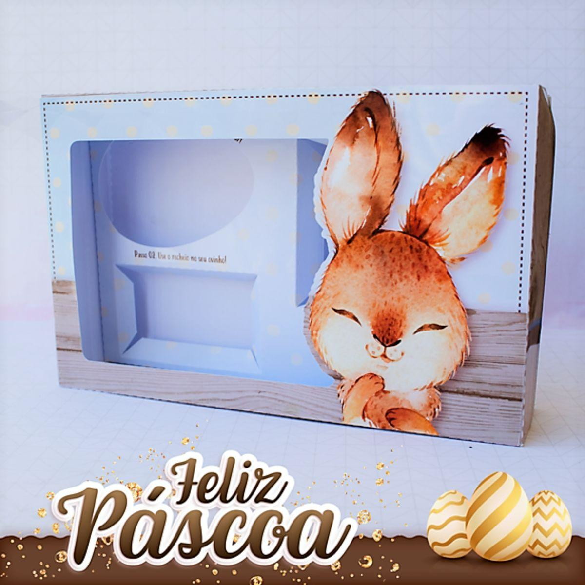ARQUIVO CORTE PASCOA CAIXA MINI CONFEITEIRO COELHO AZUL 3093