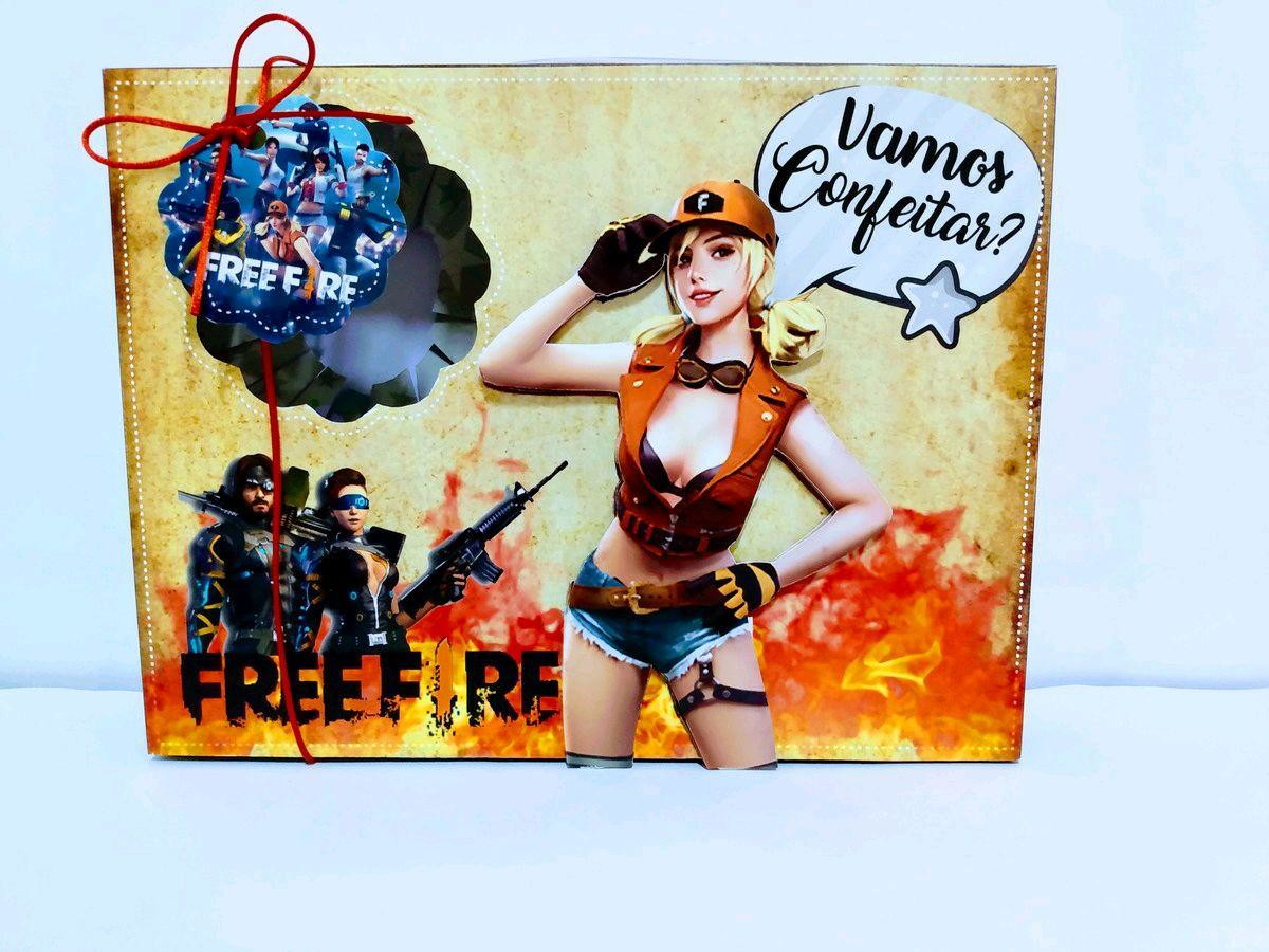 ARQUIVO CORTE PASCOA CAIXA MINI CONFEITEIRO FREE FIRE #3064 - Imagem 2