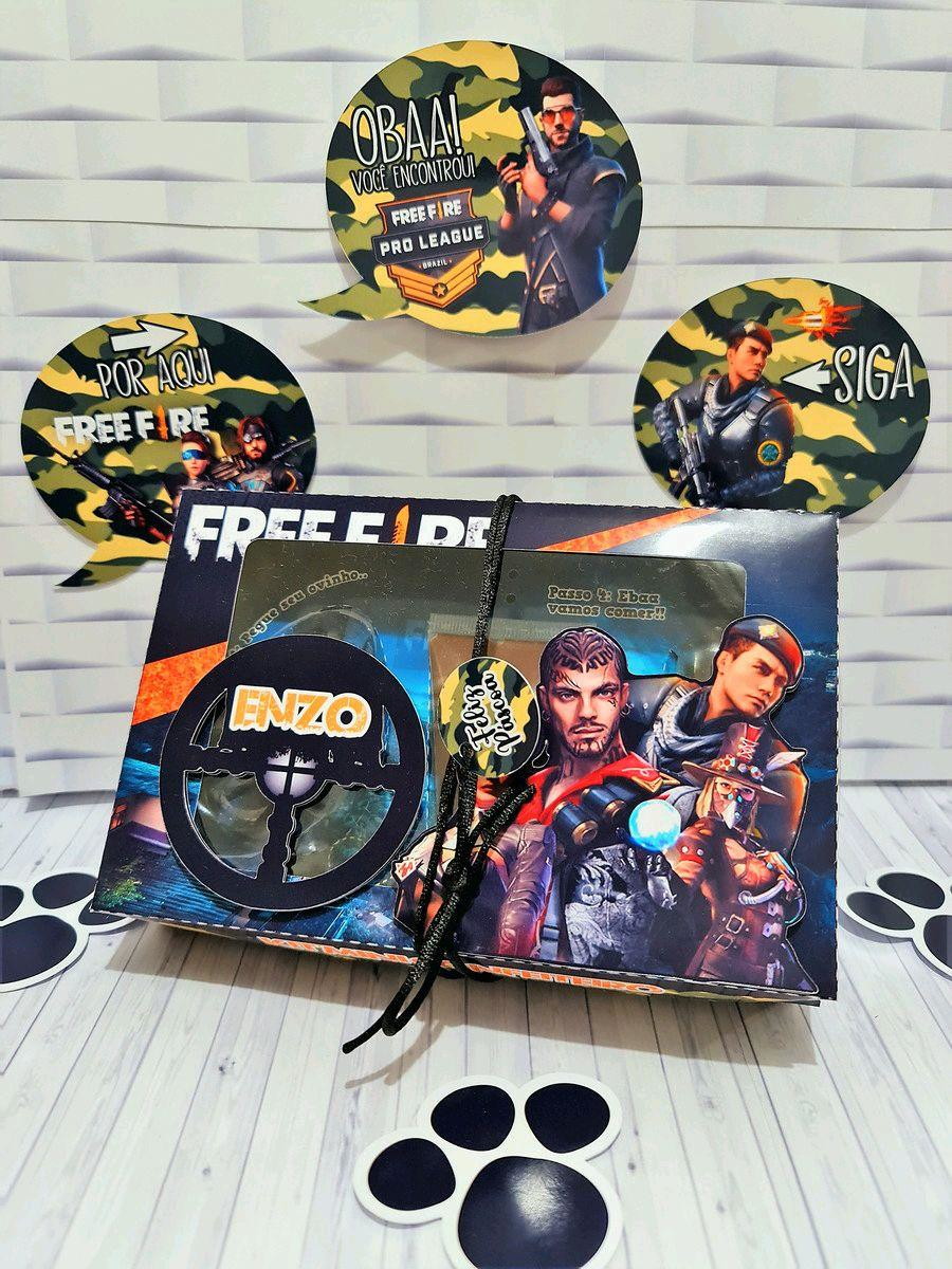 ARQUIVO CORTE PASCOA CAIXA MINI CONFEITEIRO FREE FIRE #3284 - Imagem 2