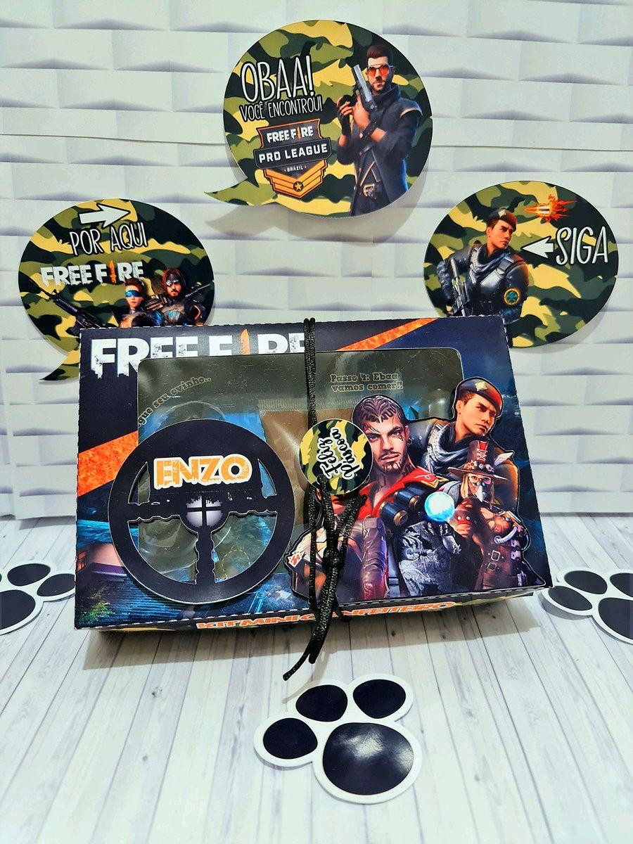 ARQUIVO CORTE PASCOA CAIXA MINI CONFEITEIRO FREE FIRE #3284 - Imagem 3