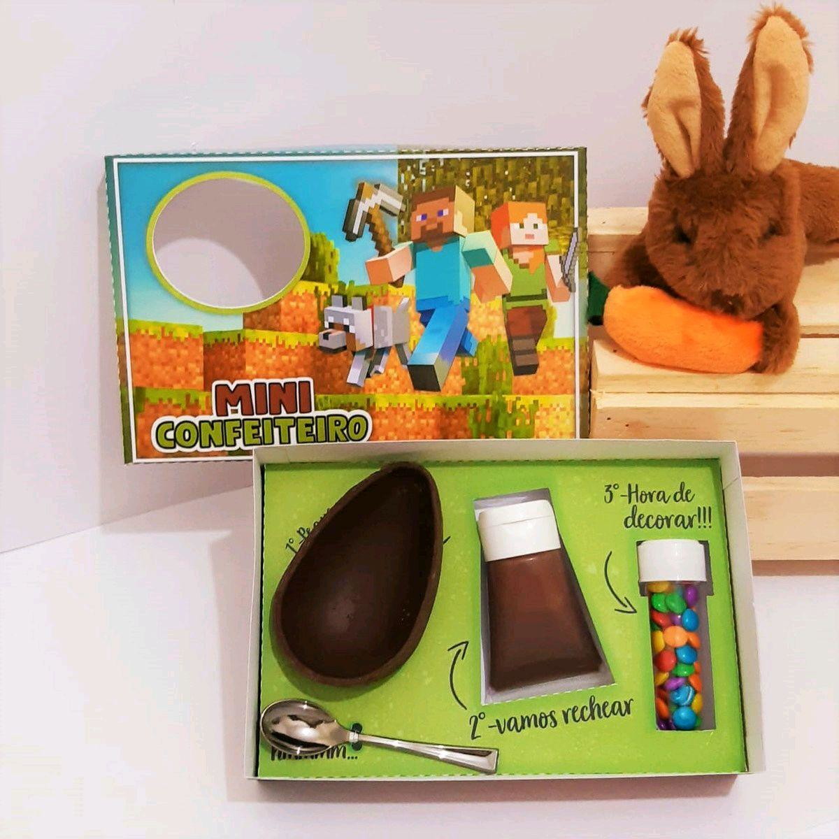 ARQUIVO CORTE PASCOA CAIXA MINI CONFEITEIRO MINECRAFT #3628