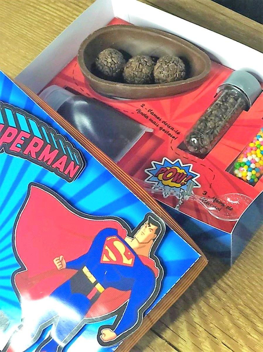 ARQUIVO CORTE PASCOA CAIXA MINI CONFEITEIRO SUPERMAN #3582 - Imagem 2