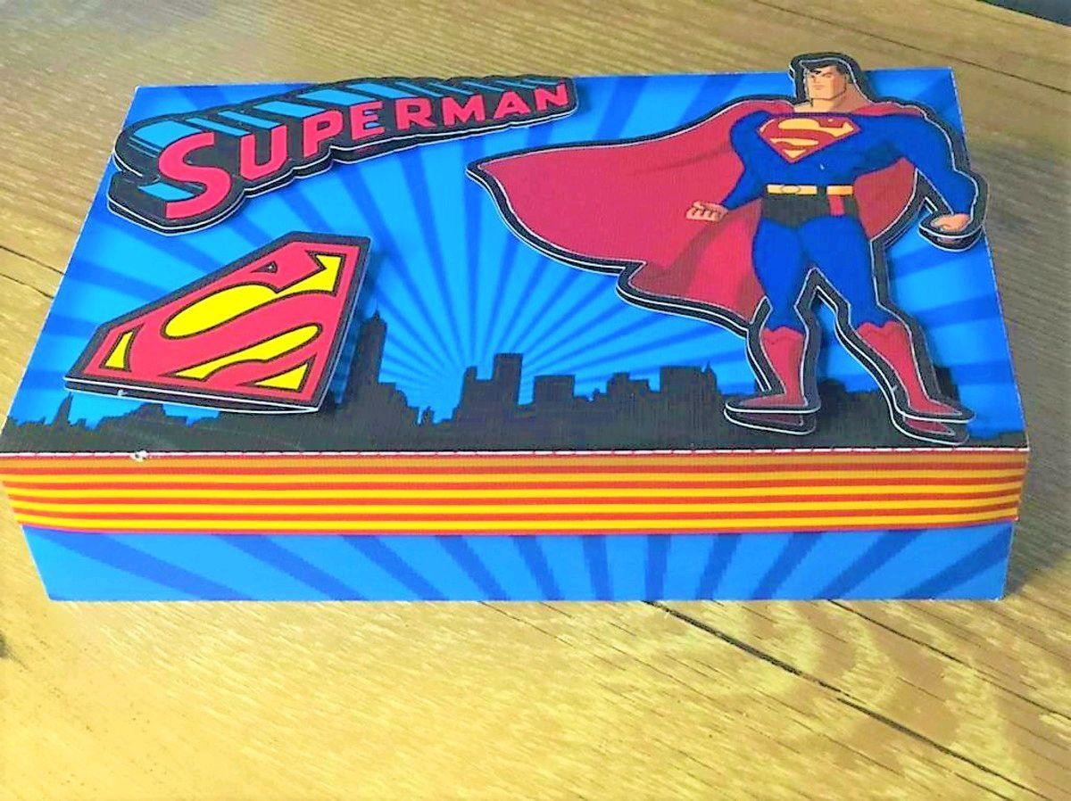 ARQUIVO CORTE PASCOA CAIXA MINI CONFEITEIRO SUPERMAN #3582 - Imagem 2