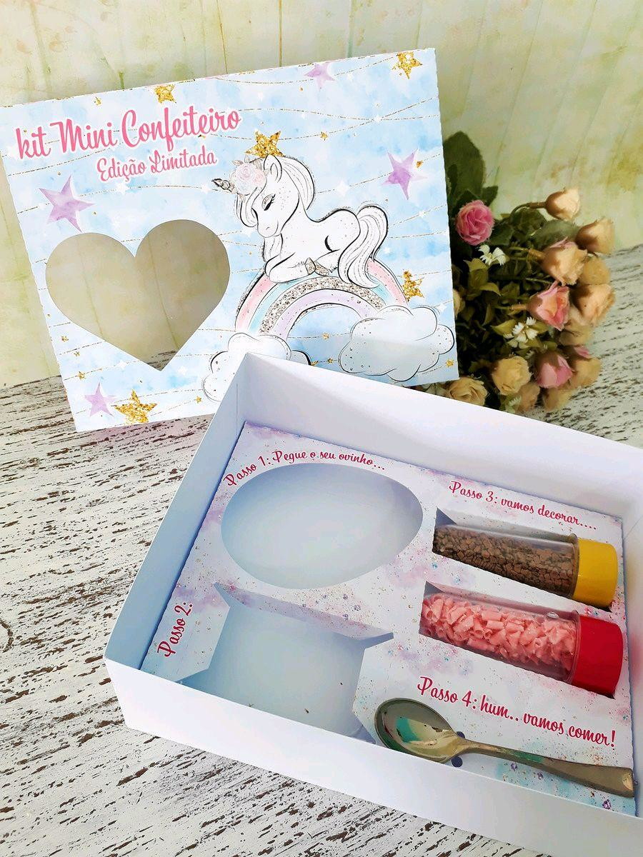 ARQUIVO CORTE PASCOA CAIXA MINI CONFEITEIRO UNICORNIO #3310 - Imagem 2