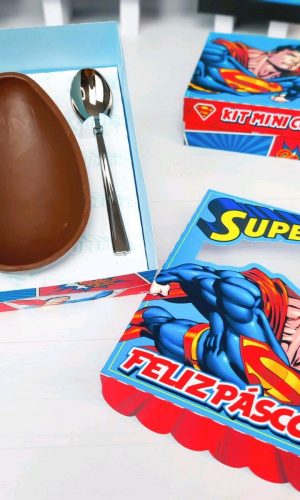 ARQUIVO CORTE PASCOA CAIXA OVO DE COLHER SUPERMAN 250g #3398