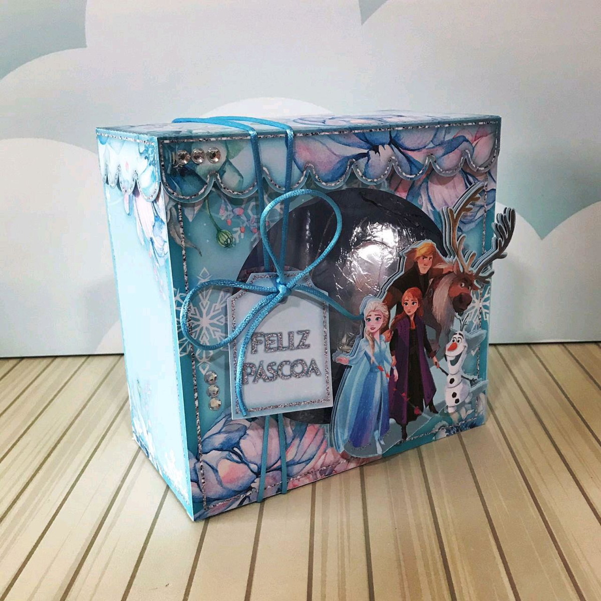 ARQUIVO CORTE PASCOA CAIXA OVO E COPO FROZEN #4586 - Imagem 2