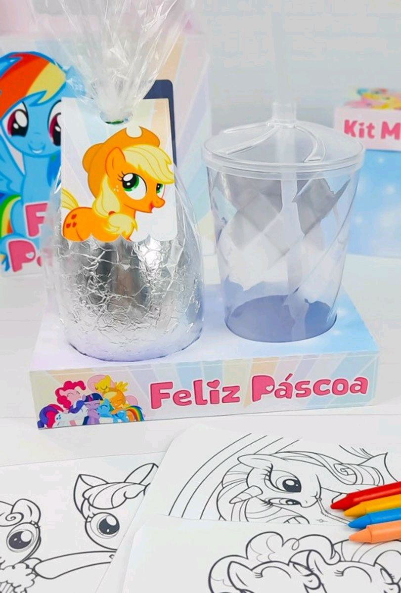 ARQUIVO CORTE PASCOA CAIXA OVO E COPO MY LITTLE PONY #3420 - Imagem 2