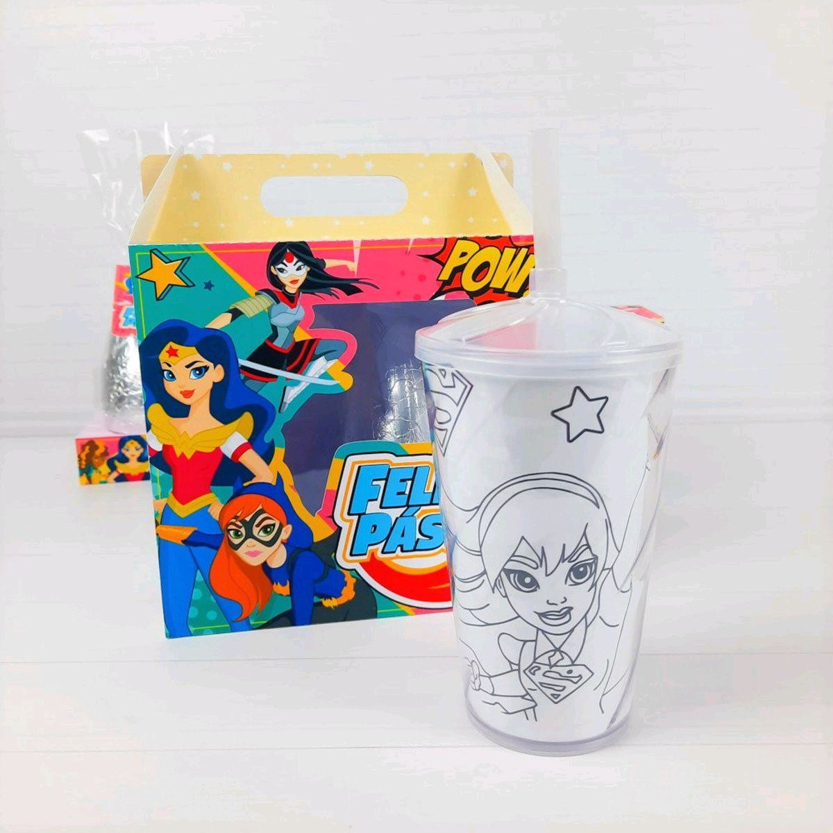ARQUIVO CORTE PASCOA CAIXA OVO E COPO SUPER HEROINAS #3435 - Imagem 2