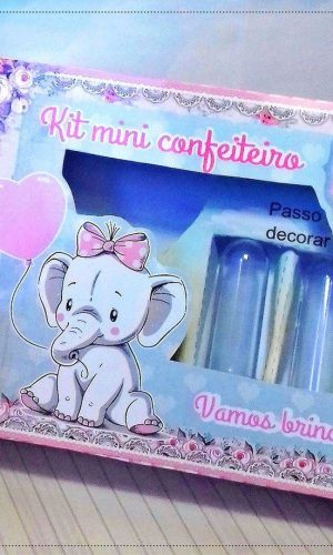 ARQUIVO CORTE PASCOA MINI CONFEITEIRO ELEFANTINHA ROSA #3142