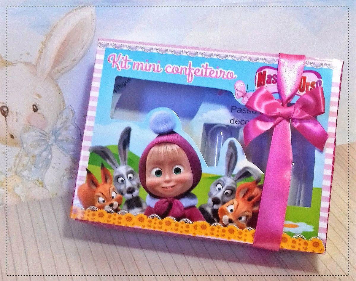 ARQUIVO CORTE PASCOA MINI CONFEITEIRO MARSHA E O URSO #3154