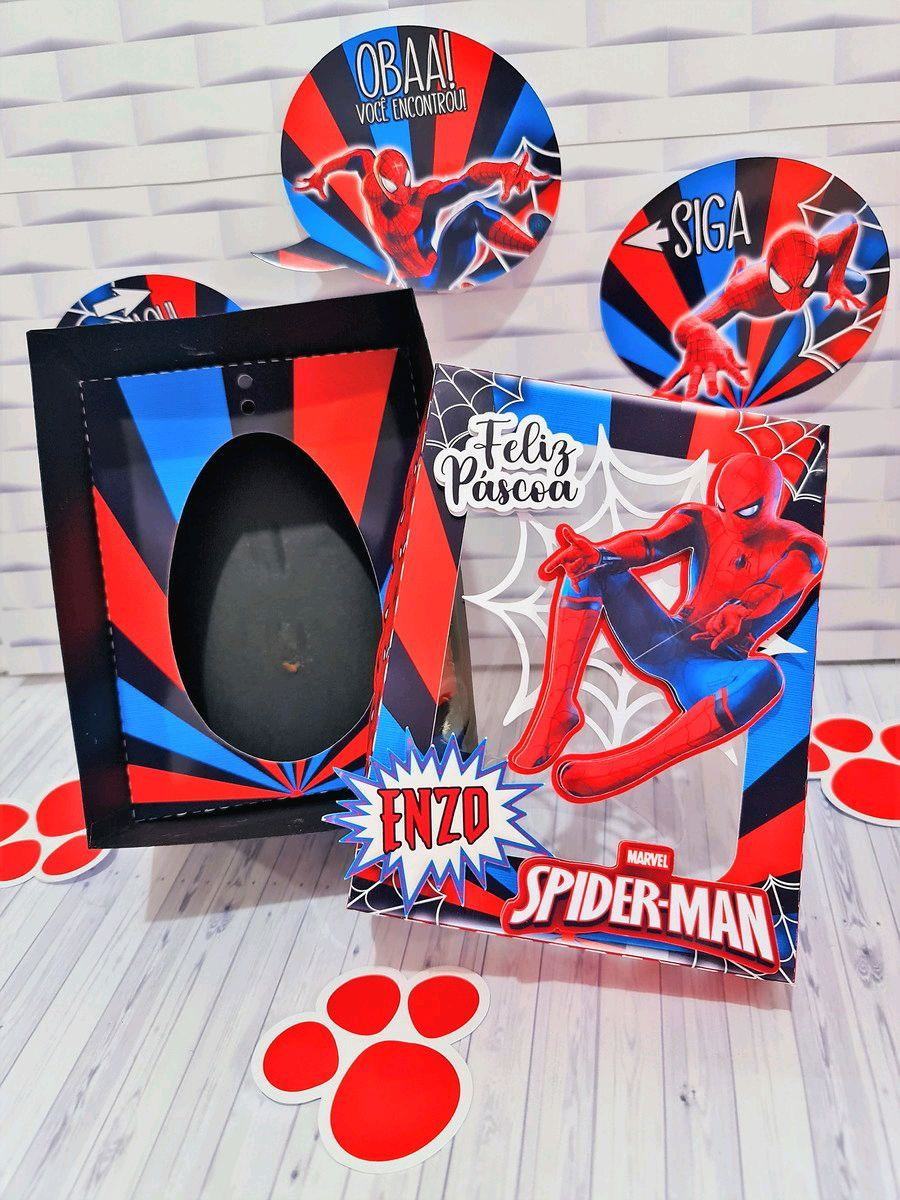 Arquivo Corte Pascoa Ovo de Colher Homem Aranha 250g #3317